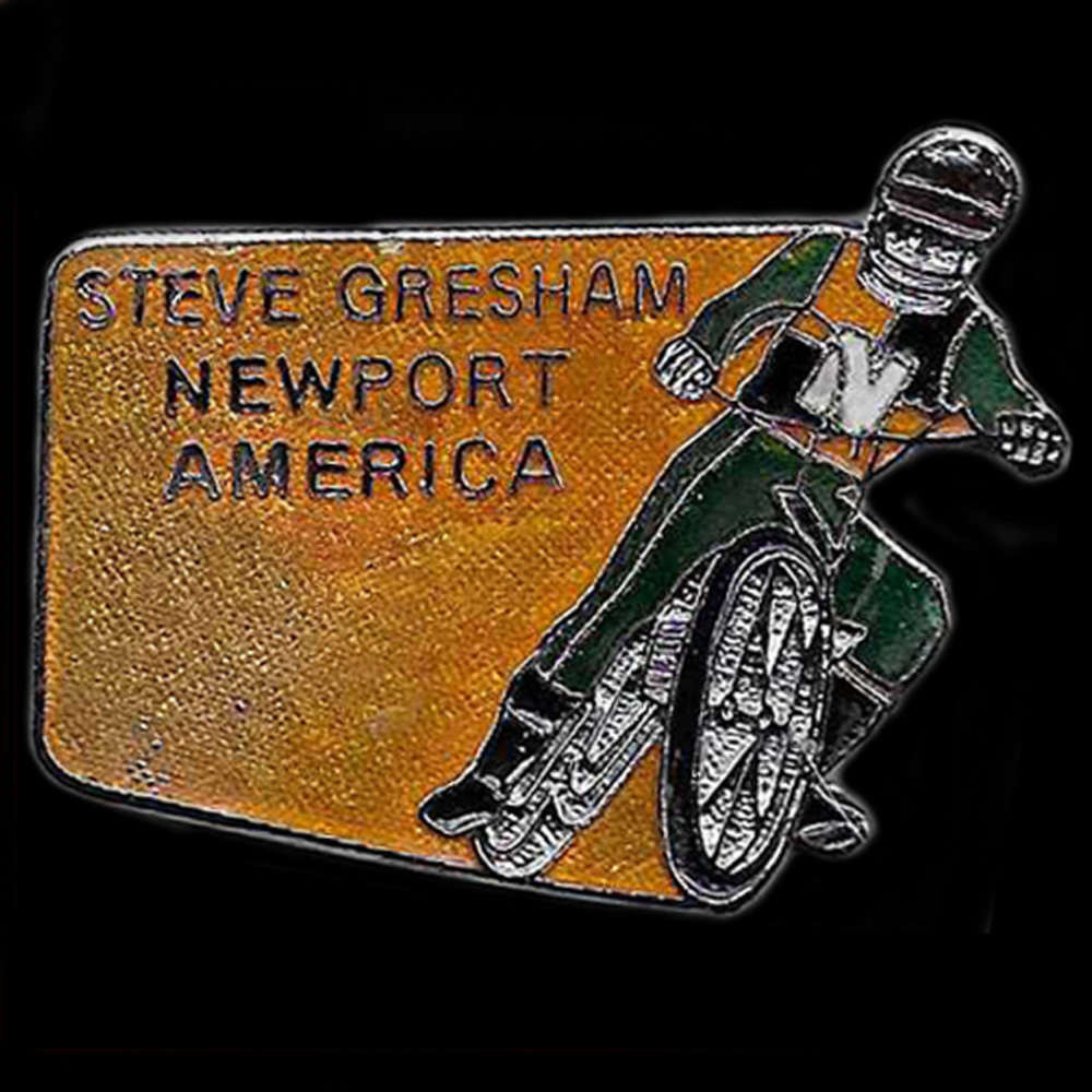 Steve Gresham lapel badge 
